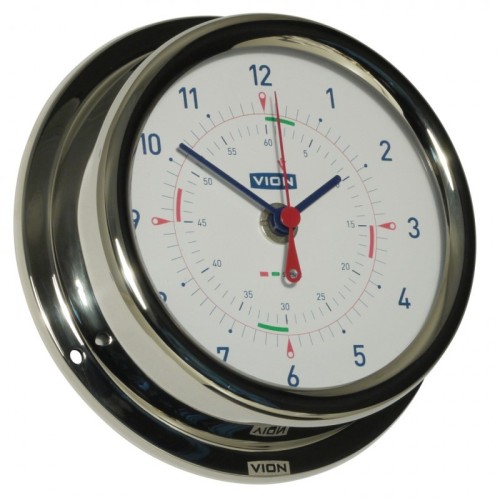 Vion Quartz Klok Radiostilte Glanzend RVS - 150 mm