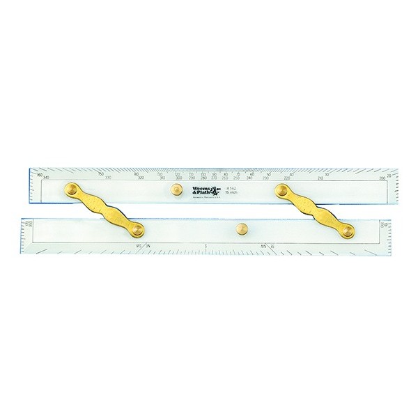 Weems & Plath Parallelliniaal Messing Armen Deluxe - 381 mm
