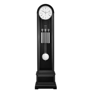 Hermle staande klok Charlotte – zwart/chroom 2