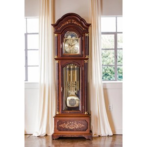 Hermle staande klok Berlin – intarsia, buisgongs