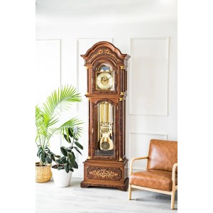 Hermle staande klok Berlin – intarsia, buisgongs 2