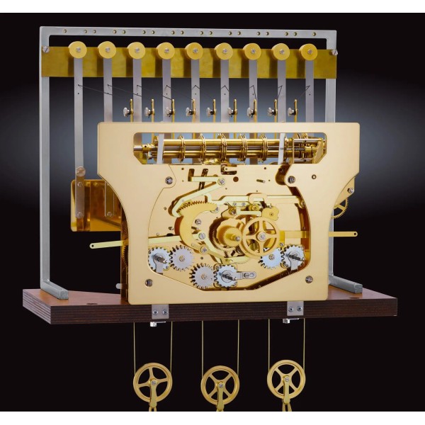 Hermle staande klok Berlin – intarsia, buisgongs