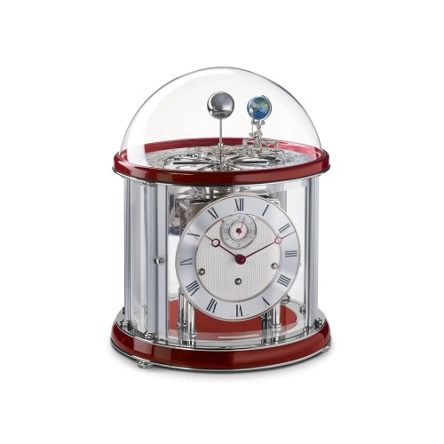 Hermle Tellurium Chroom – rood, met maanfasen