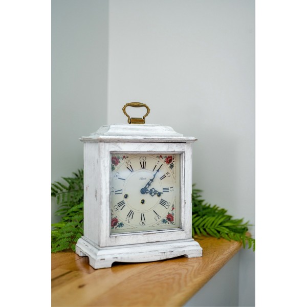Hermle tafelklok Austen – wit used-look, mechanisch Westminster