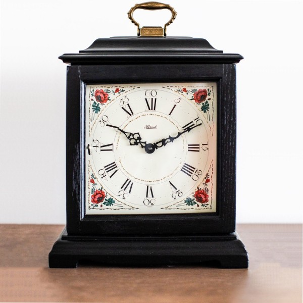 Hermle tafelklok Austen – zwart used-look, quartz Westminster