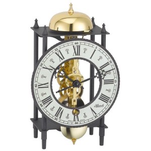 Hermle tafelklok York – zwart, skeletwerk