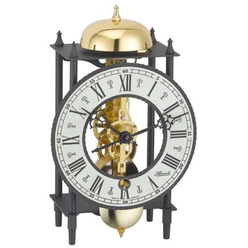 Hermle tafelklok York – zwart, skeletwerk