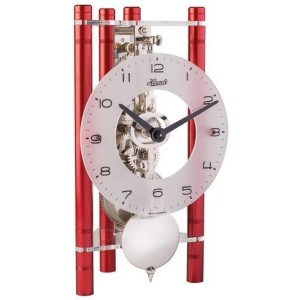 Hermle tafelklok Transmission – rood, skeletwerk