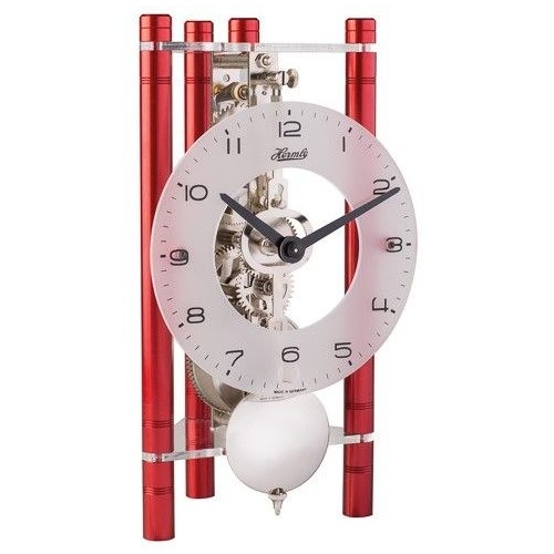 Hermle tafelklok Transmission – rood, skeletwerk