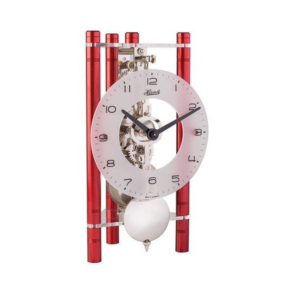 Hermle tafelklok Transmission – rood, skeletwerk