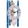 Hermle tafelklok Transmission – blauw, skeletwerk