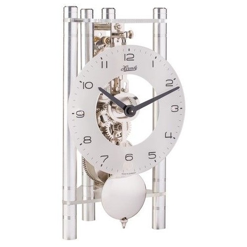Hermle tafelklok Transmission – zilver, skeletwerk