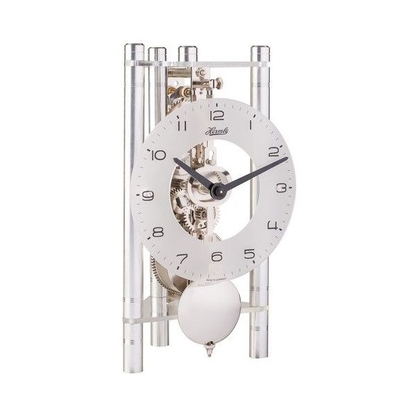 Hermle tafelklok Transmission – zilver, skeletwerk
