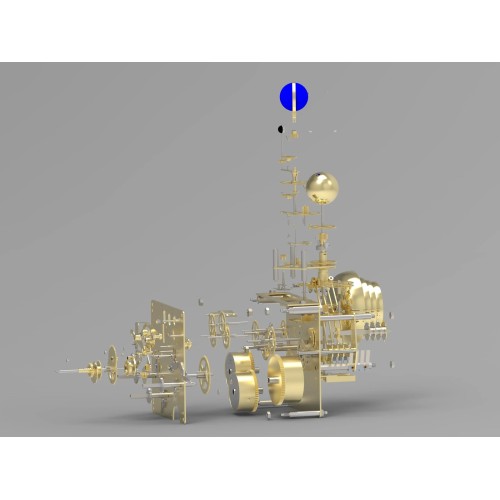 Hermle Tellurium IV – nikkel, futuristisch design