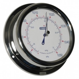 Vion Barometer Glanzend RVS - 150 mm - VION - Barometers - A130 B