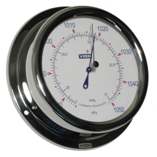 Vion Barometer Glanzend RVS - 150 mm