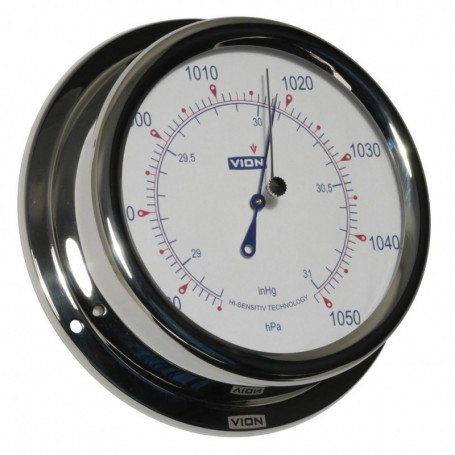 Vion Barometer Glanzend RVS - 150 mm - VION - Barometers - A130 B