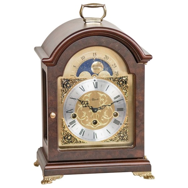 Hermle tafelklok Aimee – notenhout, maanfase en Westminster