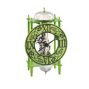 Hermle tafelklok York – groen, skeletwerk