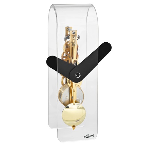 Hermle tafelklok Miles – acryl, zwart-goud