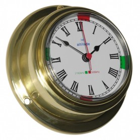 Altitude Quartz Klok Radiostilte Romeins Messing - 95 mm - Altitude - Quartz Klokken - 842 CZ