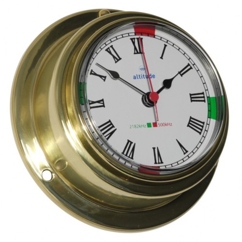 Altitude Quartz Klok Radiostilte Romeins Messing - 95 mm
