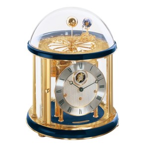 Hermle Tellurium Tourbillon Messing – blauw en goud