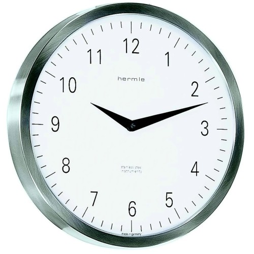 Hermle wandklok Metropolitan – staal, quartz