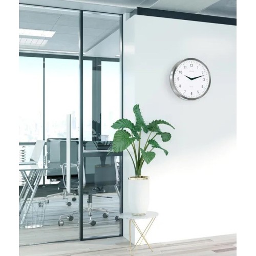 Hermle wandklok Metropolitan – staal, quartz