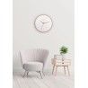 Hermle wandklok Aria – wit, roségoud, Ø 40 cm