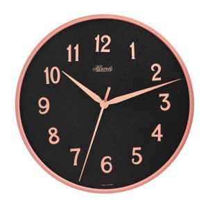 Hermle wandklok Aria II – roségoud-zwart, Ø 40 cm