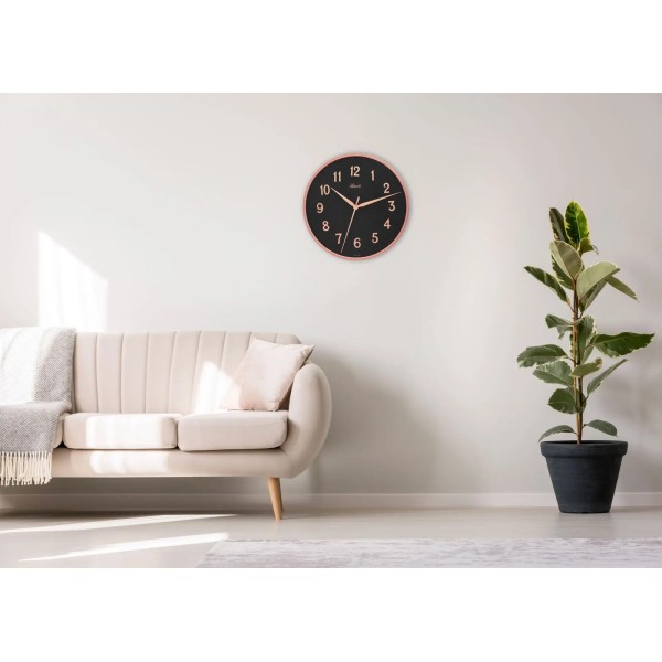Hermle wandklok Aria II – roségoud-wit, Ø 40 cm