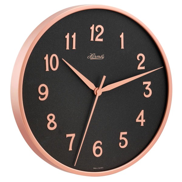 Hermle wandklok Aria II – roségoud-wit, Ø 40 cm
