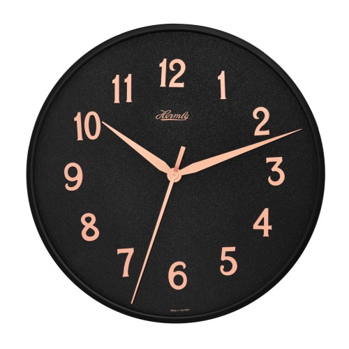 Hermle wandklok Aria II – zwart, Ø 40 cm