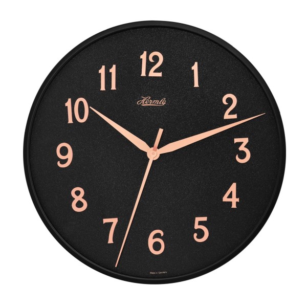 Hermle wandklok Aria II – zwart, Ø 40 cm