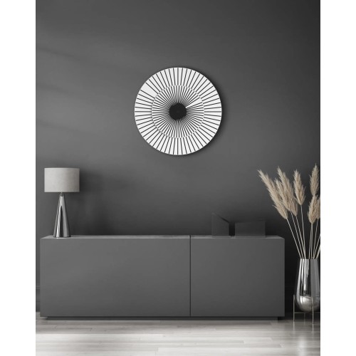Hermle wandklok 118 Zeiger – wit-zwart, Ø 50 cm