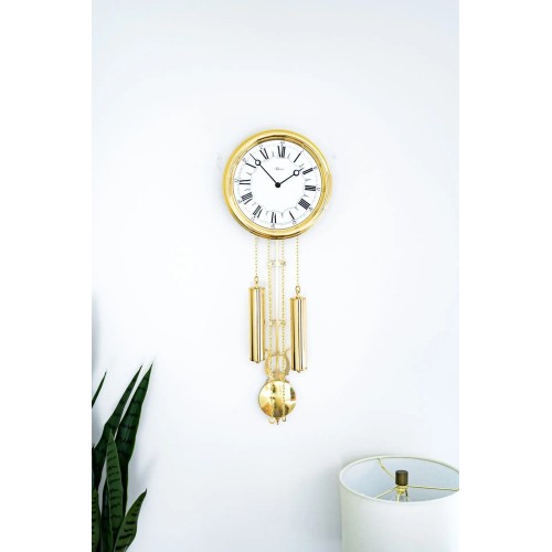 Hermle wandklok Dorothy – messing, quartz, Westminster/Bim-Bam