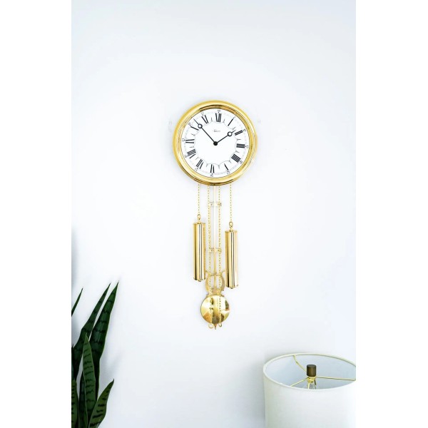 Hermle wandklok Dorothy – messing, quartz, Westminster/Bim-Bam
