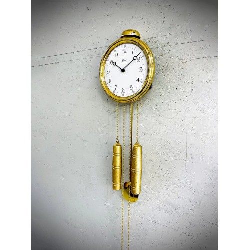 Hermle messing wandklok Neasden II – lierslinger, 8 dagen