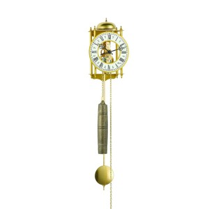 Hermle skelet-wandklok Ravensburg – goud