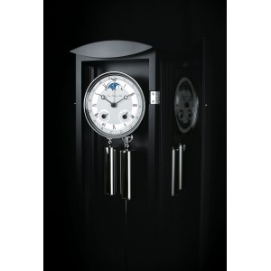 Hermle regulateur Mornington – zwart pianolak, maanfase