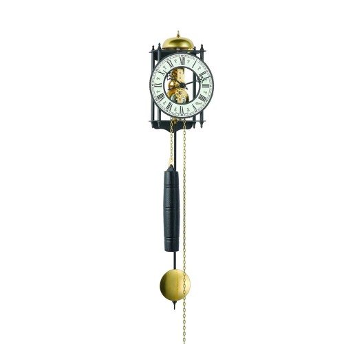 Hermle skelet-wandklok Ravensburg – zwart