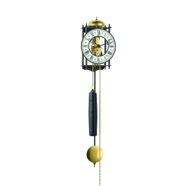 Hermle skelet-wandklok Ravensburg – zwart