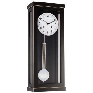 Hermle regulateur Linford – zwart, halve-uurslag, 14 dagen