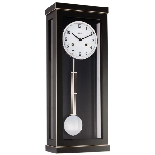 Hermle regulateur Linford – zwart, halve-uurslag, 14 dagen