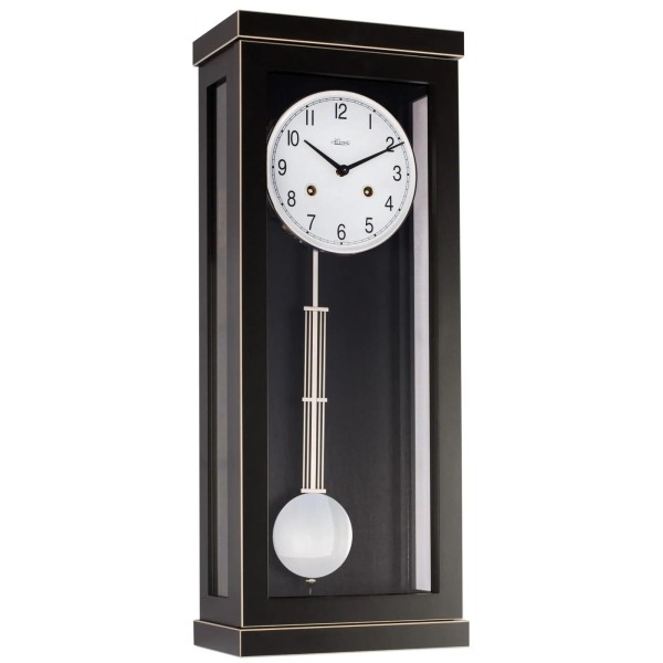Hermle regulateur Linford – zwart, halve-uurslag, 14 dagen