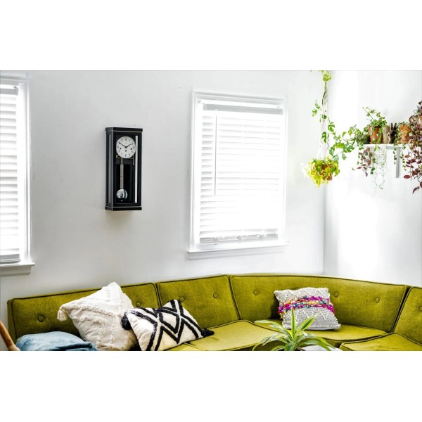 Hermle regulateur Linford – zwart, Westminster, 8 dagen
