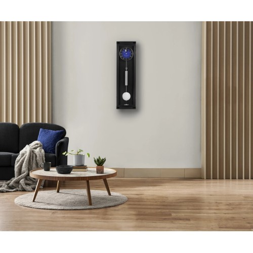Hermle regulateur Hudson – zwart-blauw, maandloper met maanbol