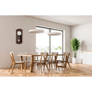 Hermle regulateur Newport – notenhout, halve-uurslag, 14 dagen 2