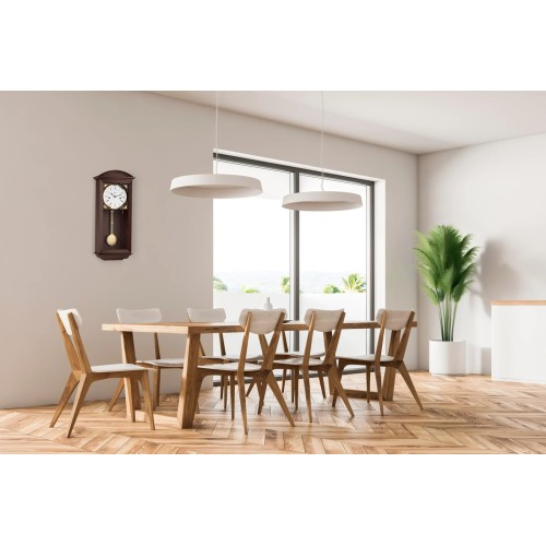 Hermle regulateur Newport – notenhout, halve-uurslag, 14 dagen
